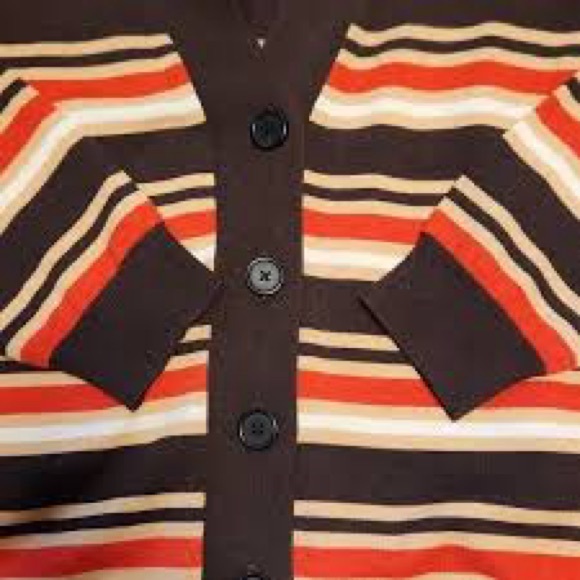 NWOT Marni x Uniqlo Wool Blend Striped Cardigan Sweater size L - Picture 4 of 13